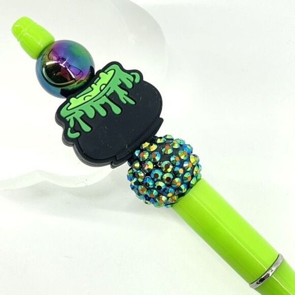 Witches cauldron witch Halloween witchcraft Wicca Wiccan handmade pen NEW beads - Picture 4 of 6